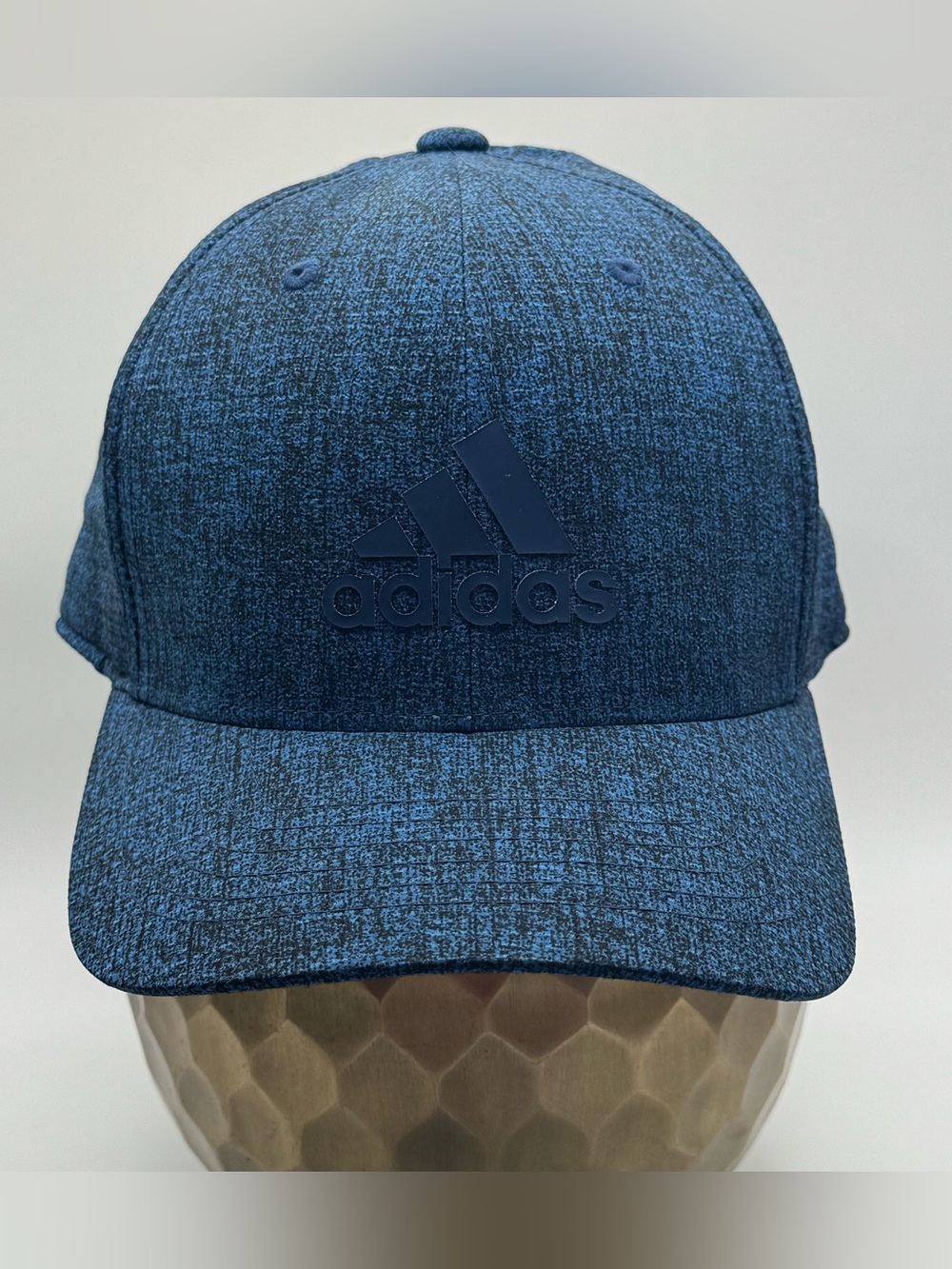 Adidas Golf ClimaCool UPF 50 Blue Black Heather Adjustable Snapback Hat Cap